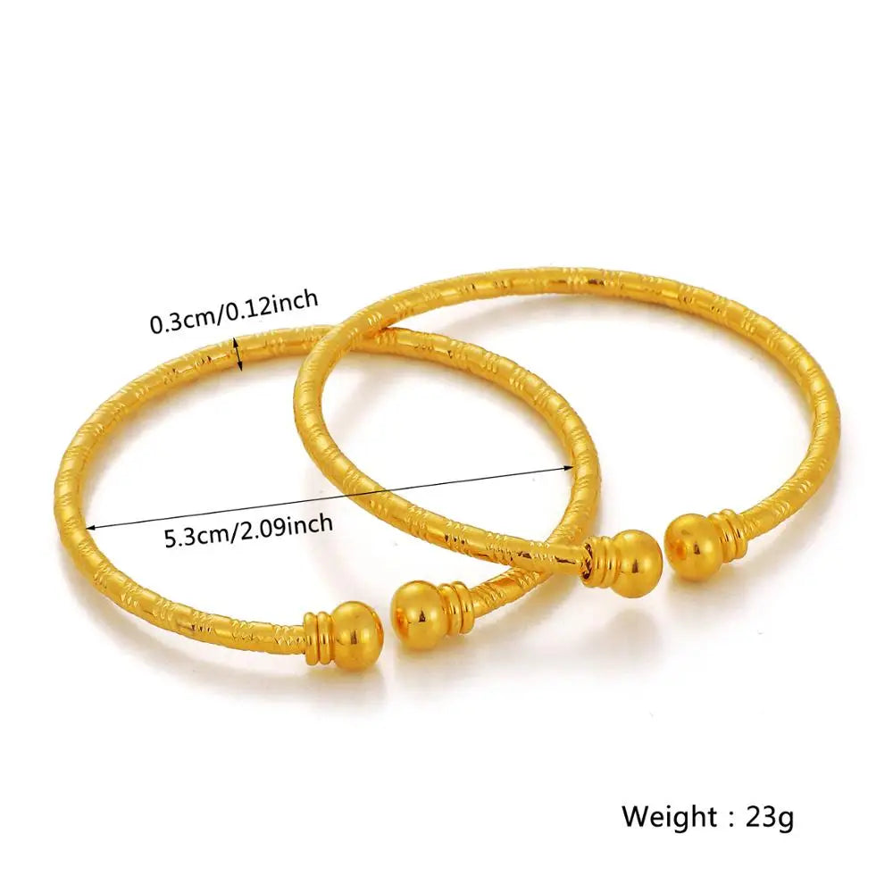 Ethlyn 2Pcs/Lot Fashion Gold Color Children