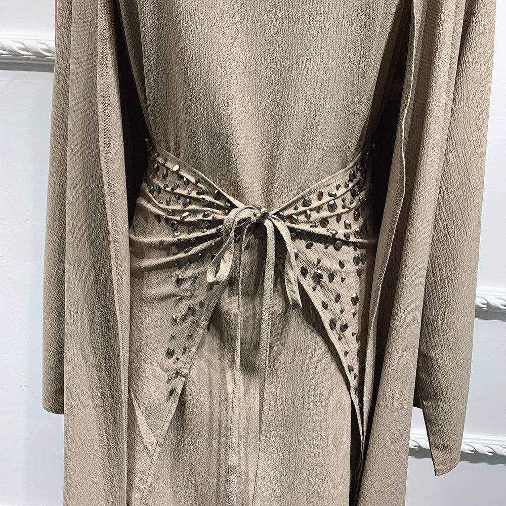 Open Abaya Dubai Turkey Islam Bangladesh Arabic Muslim Sets Hijab