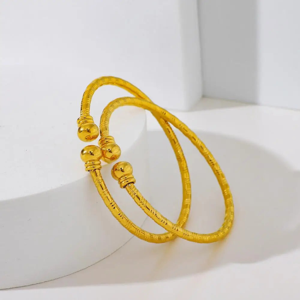 Ethlyn 2Pcs/Lot Fashion Gold Color Children