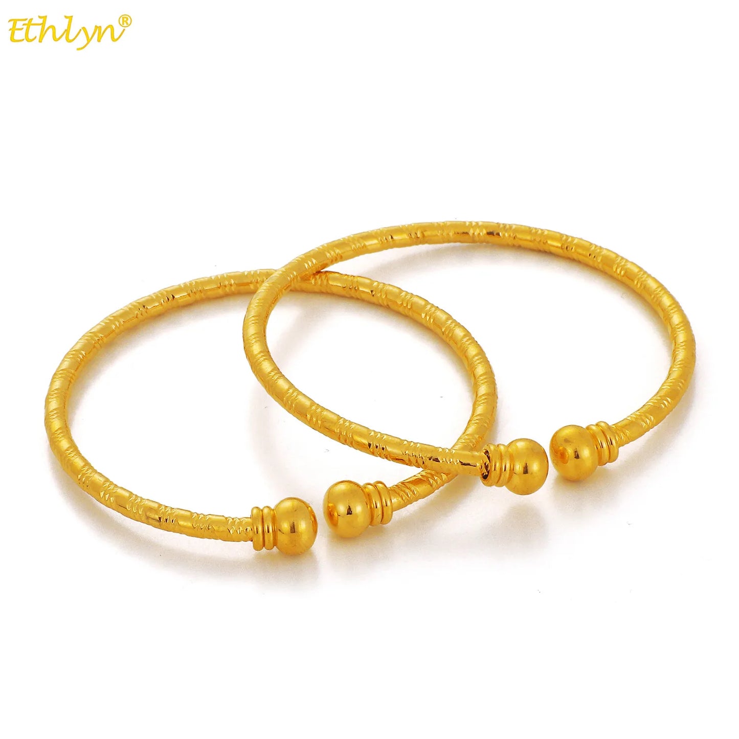 Ethlyn 2Pcs/Lot Fashion Gold Color Children