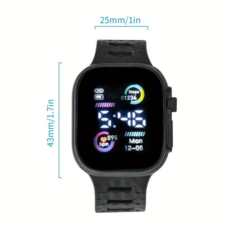 Children Smart Watch Waterproof Led Digital Electronics Watches for Kids Boys Girls Students Smartwatch Relojes for Xmas Gift