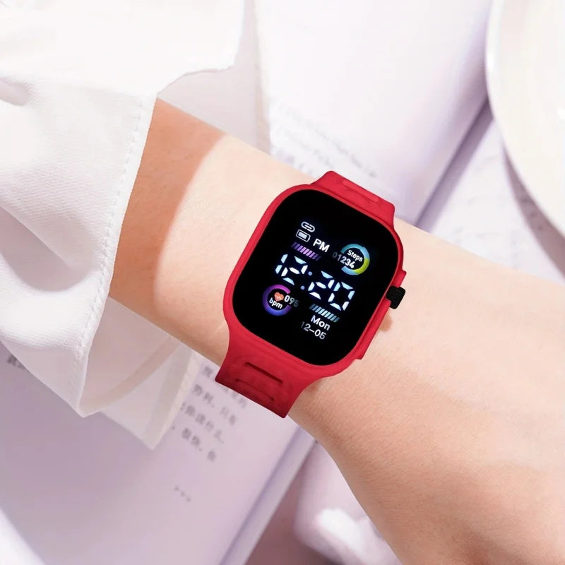Children Smart Watch Waterproof Led Digital Electronics Watches for Kids Boys Girls Students Smartwatch Relojes for Xmas Gift