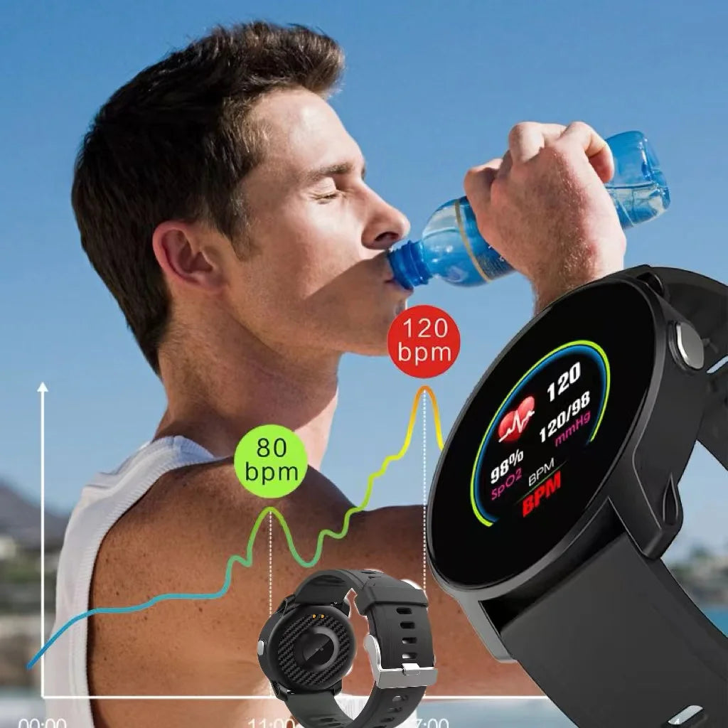 1.3 Inch Smart Watch for Man Woman Kids Student Android iOS Health Monitoring Wrist Fitness Bluetooth-compatible Heart Rate