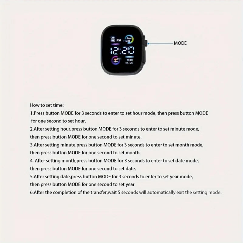 Children Smart Watch Waterproof Led Digital Electronics Watches for Kids Boys Girls Students Smartwatch Relojes for Xmas Gift
