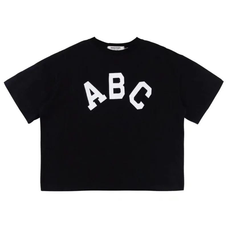 New Half Sleeve Crew Neck Fashion Children T Shirts Boys Clothing Printing English Kids Clothes Summer Cute Baby Tops