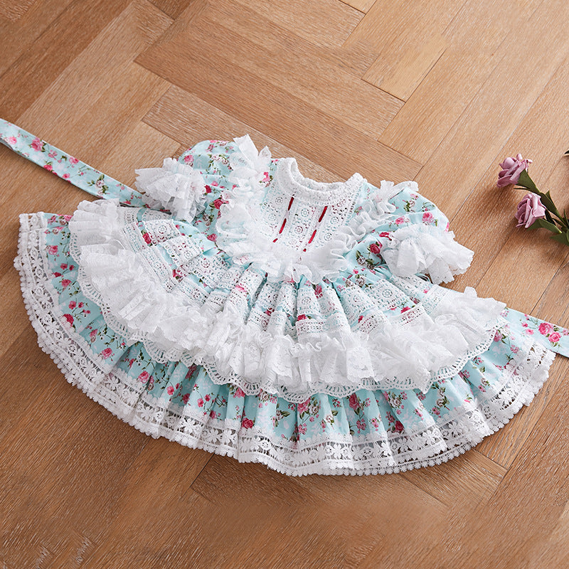 Girls' Dresses Princess Dress With Fluffy Yarn