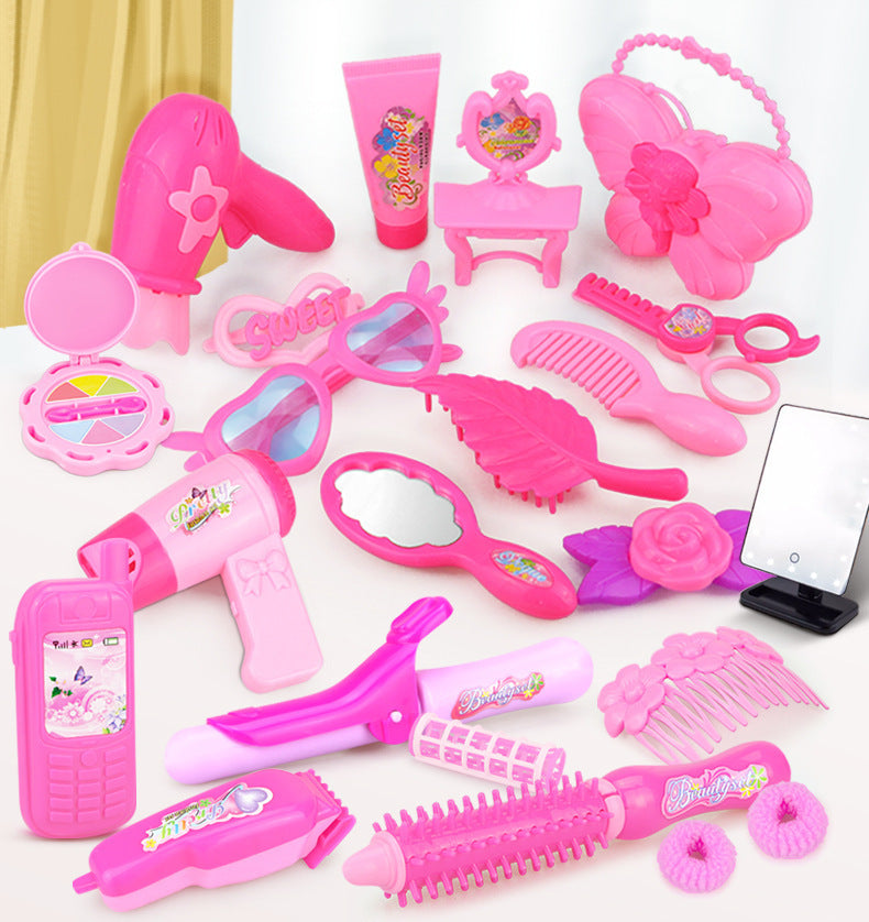 Pretend Play Kid Make Up Toys Pink Makeup Set 24-32PCS