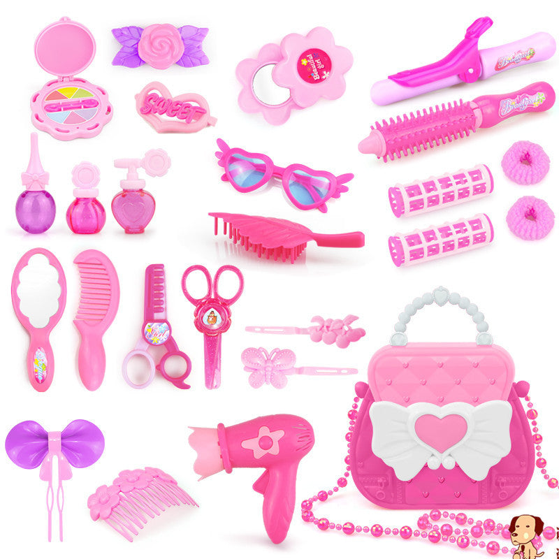 Pretend Play Kid Make Up Toys Pink Makeup Set 24-32PCS