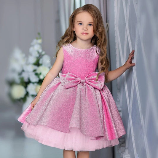 New Girls Kids Flower Elegant Causal Princess Party Dresses