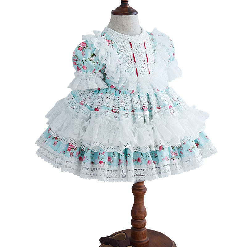 Girls' Dresses Princess Dress With Fluffy Yarn