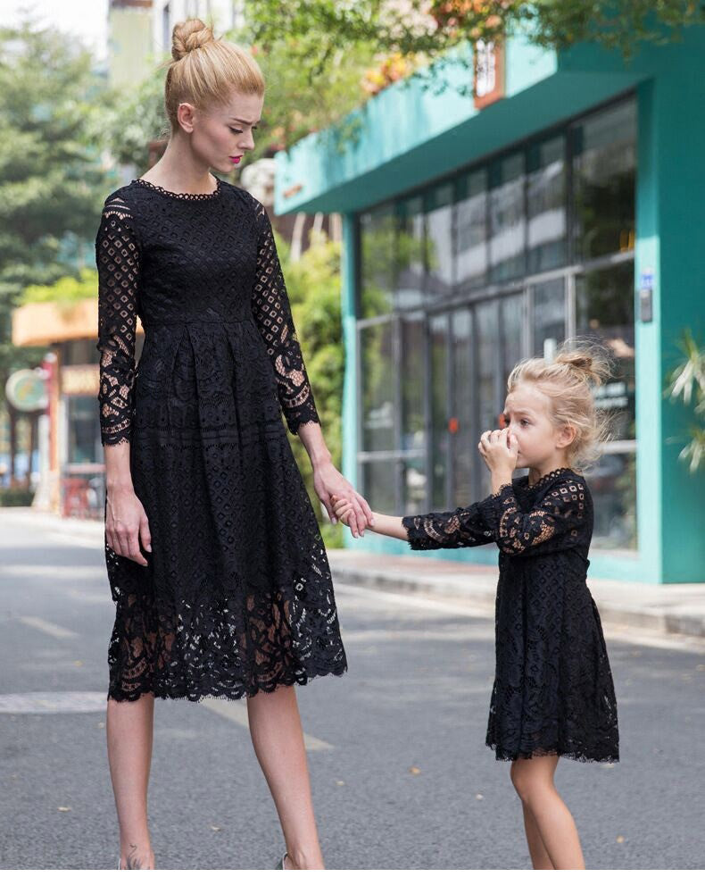 Children's Clothing Lace Dress Mother And Daughter Dresses