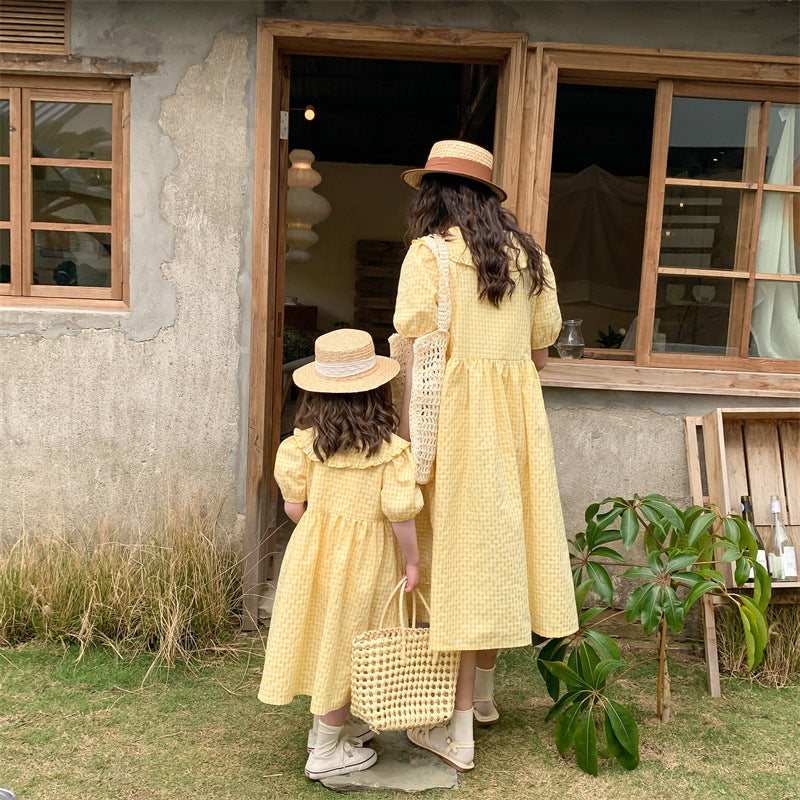 Mother And Daughter Doll Collar Dress