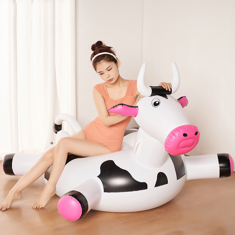 Summer Outdoor Water Inflatable Cows Floating Row Toys