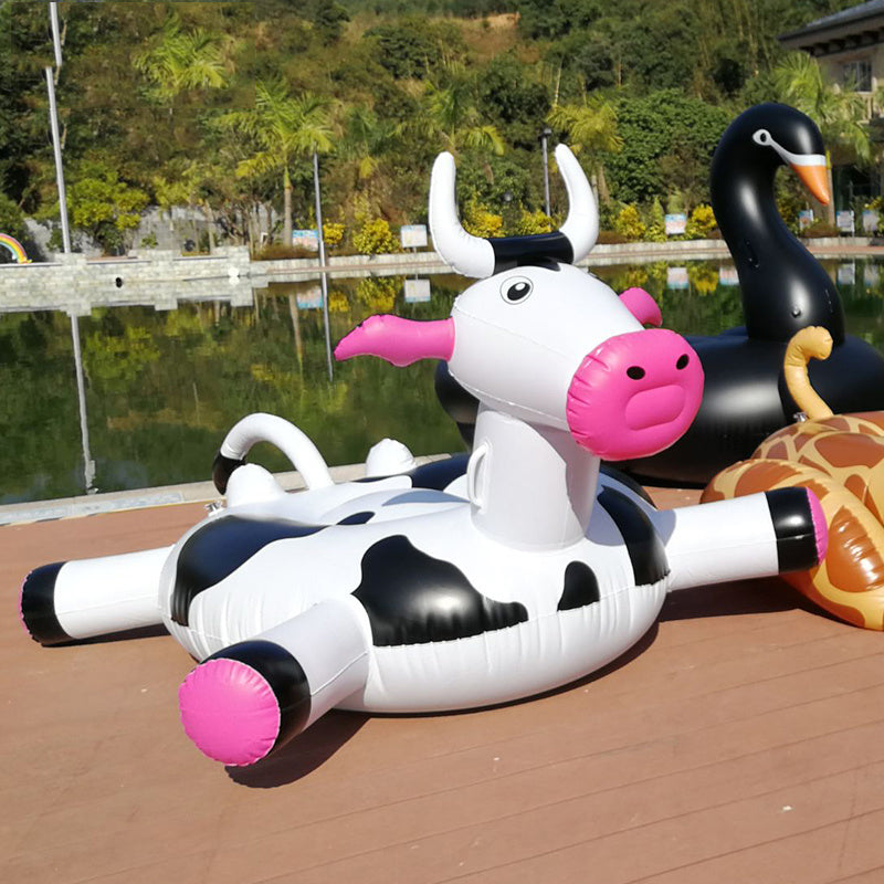 Summer Outdoor Water Inflatable Cows Floating Row Toys