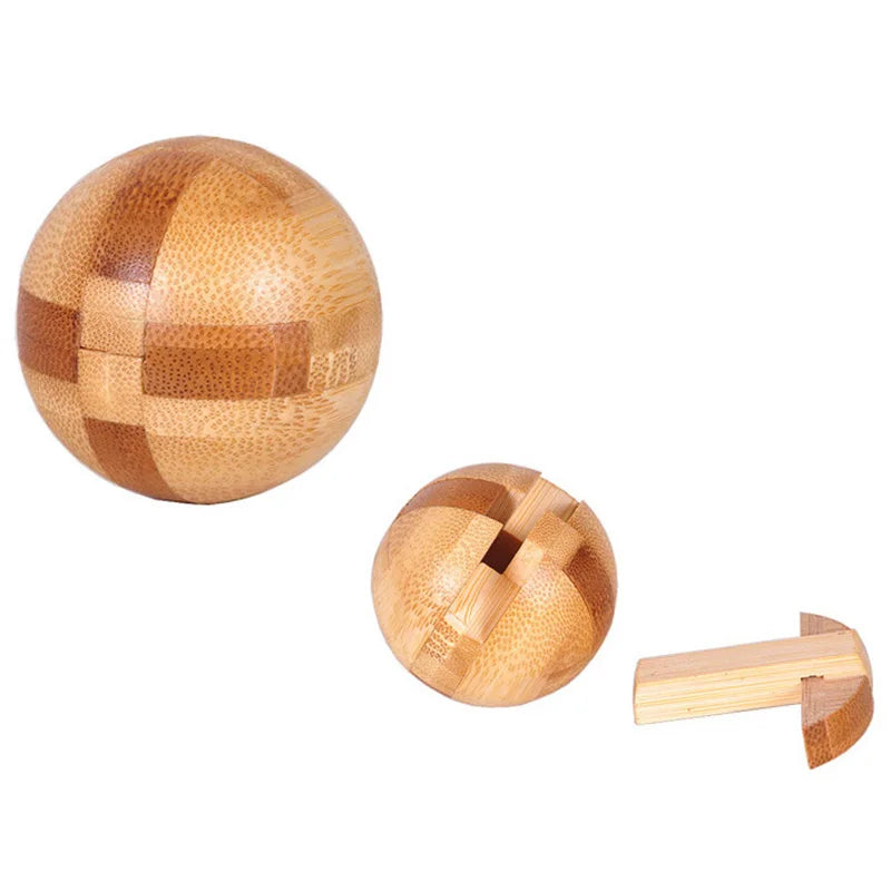 Wooden Kong Ming Lock Lu Ban Lock IQ Brain Teaser Educational Toy for Kids Children Montessori 3D Puzzles Game Unlock Toys