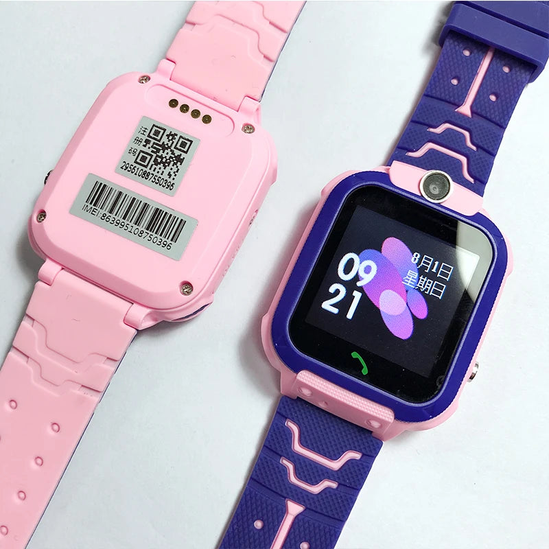 Hotselling Q12 Kids Smart Watch IP67 Waterproof SOS Camera Phone Voice Call LBS Location Child Clock 2G Network Smartwatch Gift