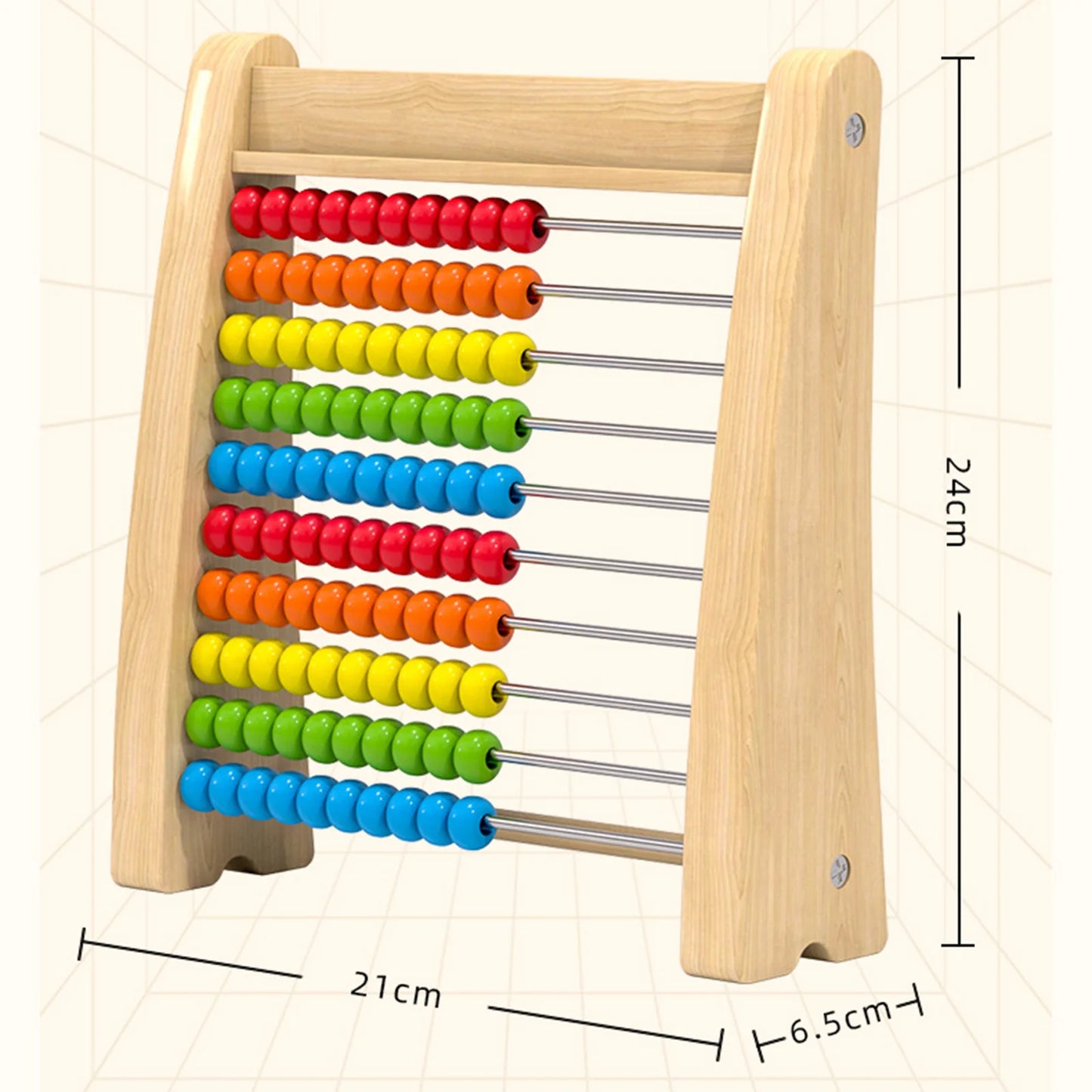 Add Subtract Abacus Ten Frame Set Math Counters for Kids Smooth Edges Educational Counting Frames Toy for Children