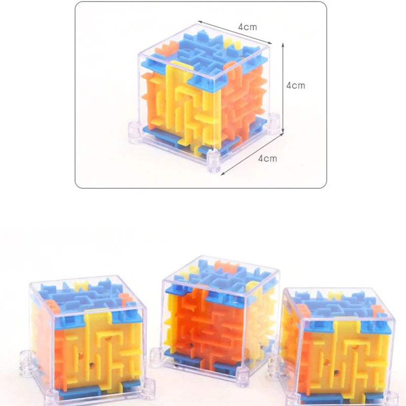 1Pcs 3D Maze Magic Cube Toys Children Gift Six-sided Brain Developing Educational Toy Labyrinth Ball Toys Magical Maze Ball Game