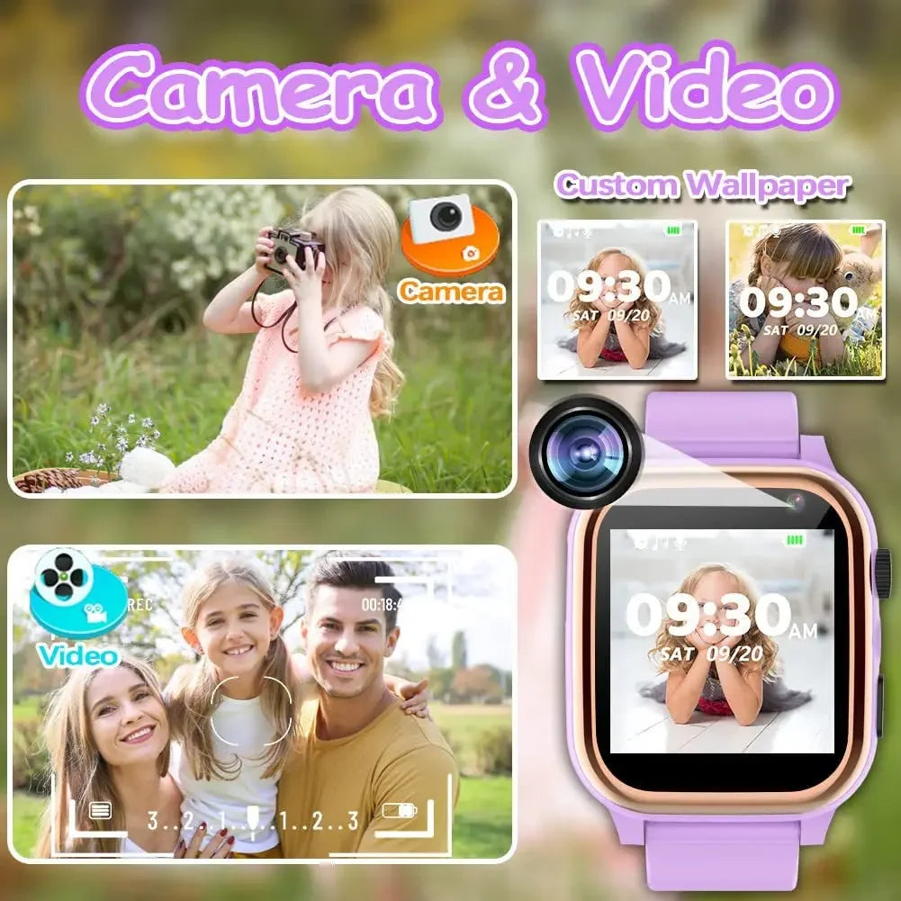 Smart Watch Kids 2024 16 Puzzle Games Magic Camera Take Videos Flashlight Alarm Clock Pedometer Gifts For Children 4 to 12