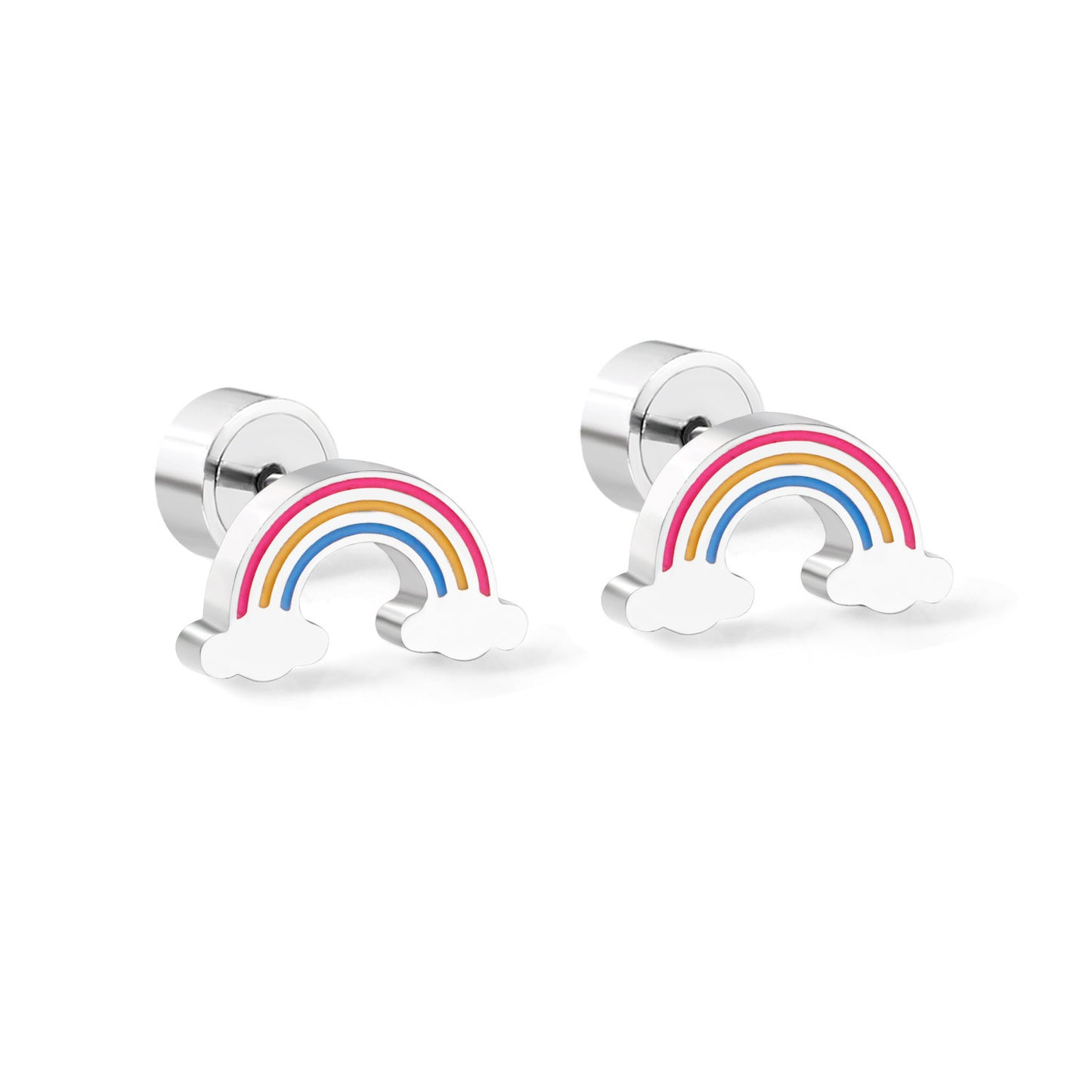 Ladies And Children Cute Stainless Steel Stud Earrings