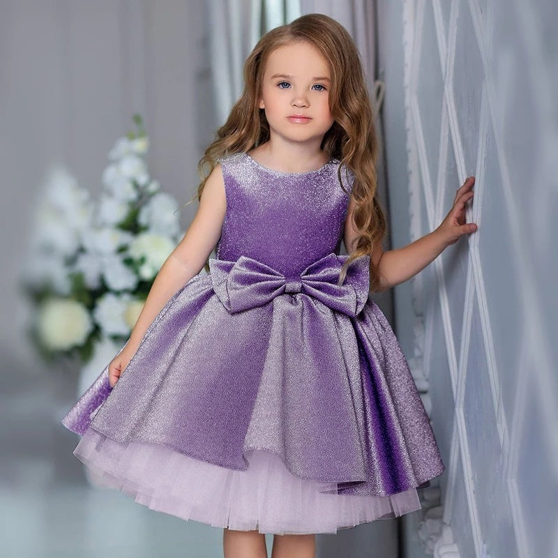 New Girls Kids Flower Elegant Causal Princess Party Dresses