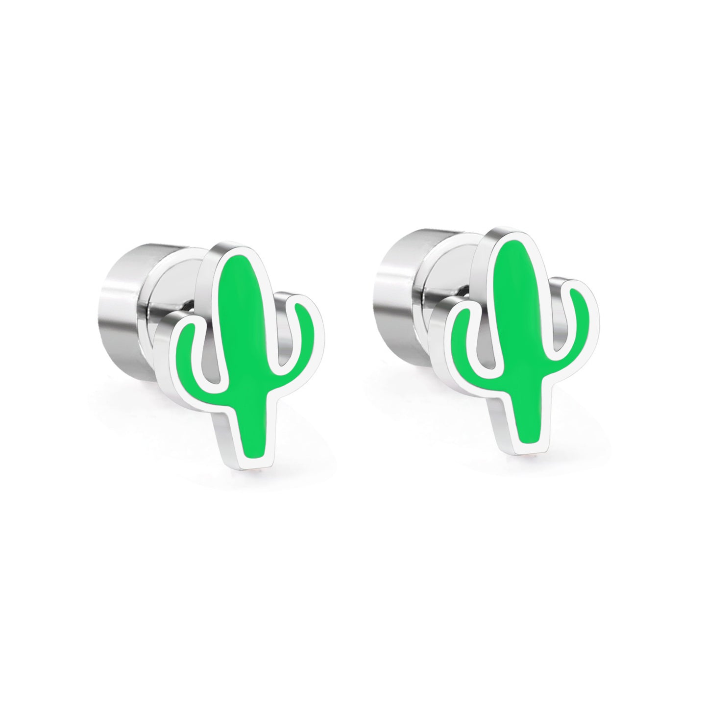 Ladies And Children Cute Stainless Steel Stud Earrings